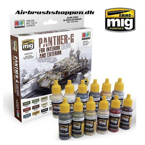 A.MIG 7174 PANTHER-G Colors Set for Interior and Exterior 